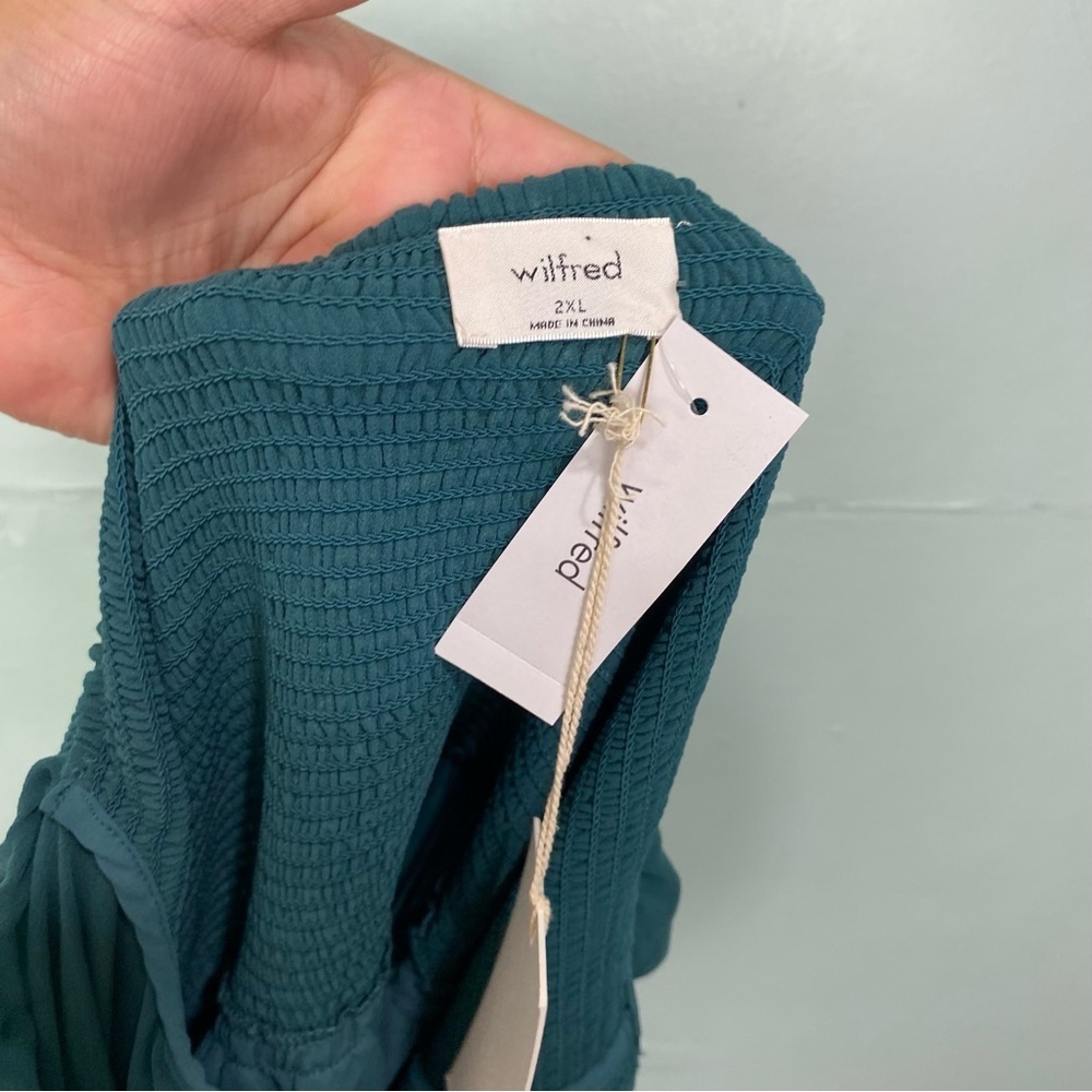 Aritzia Wilfred Tempest Dress Green Long‎ Sleeve Mini - Picture 6 of 6